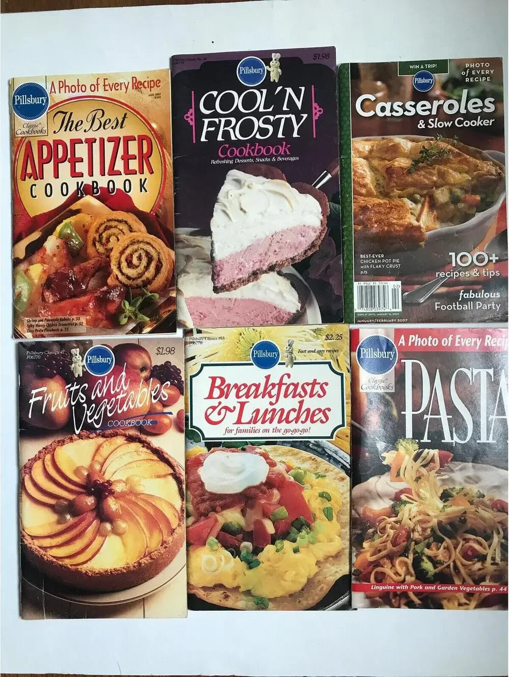 Vintage Pillsbury Cookbook Lot: 1980s-90s Recipe Books